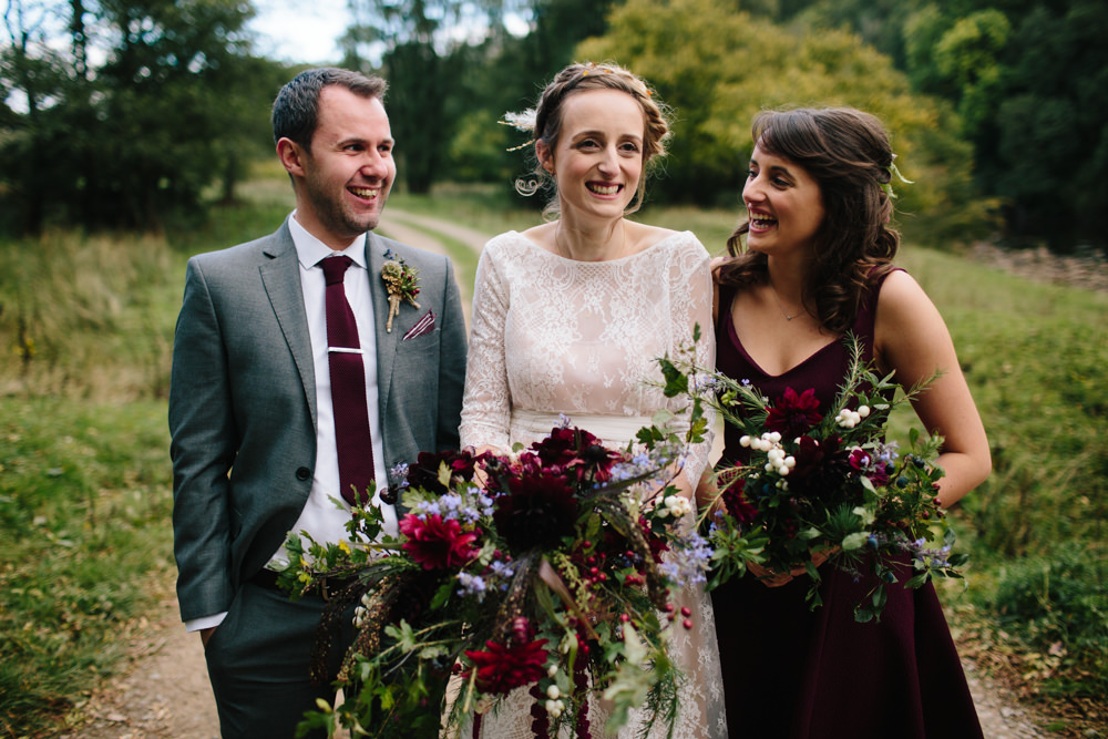 Burgundy Bridesmaid Dress Hidden River Cabins Wedding Dan Hough Photo