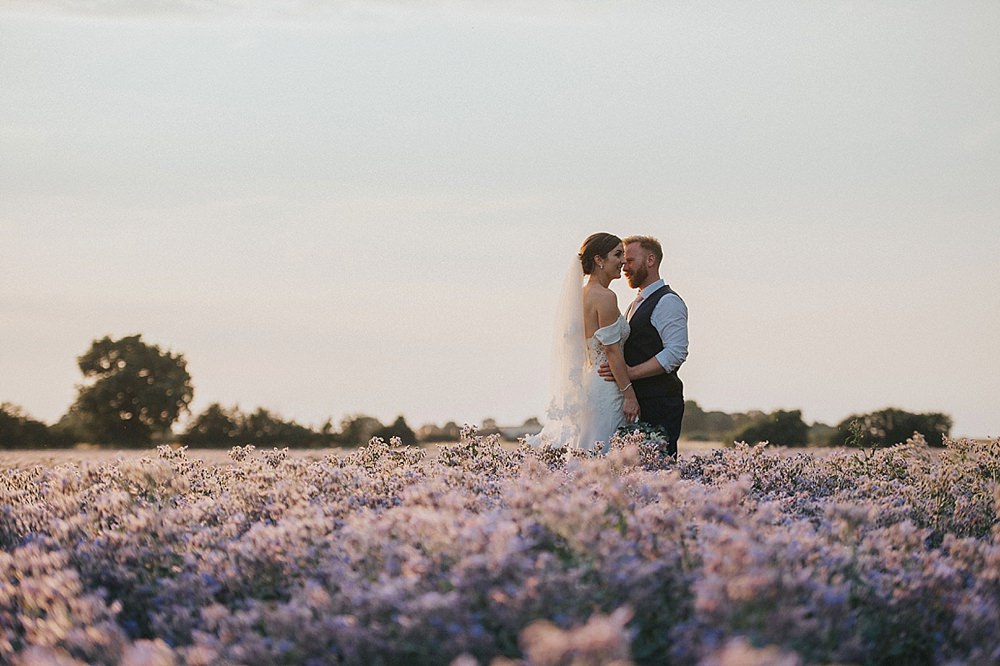 Lilac Borage Field Portraits Houchins Farm Wedding Julia and You Photography