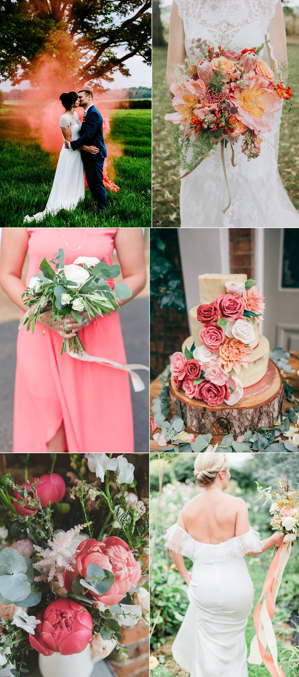 Living Coral Wedding Ideas Pantone 2019 | Full image credits in the website feature |