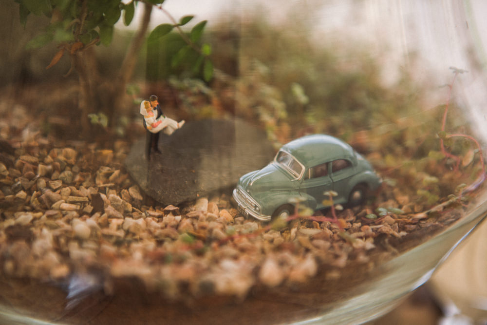 Terrarium Miniature Scene Middle Coombe Farm Wedding Emma Stoner Photo