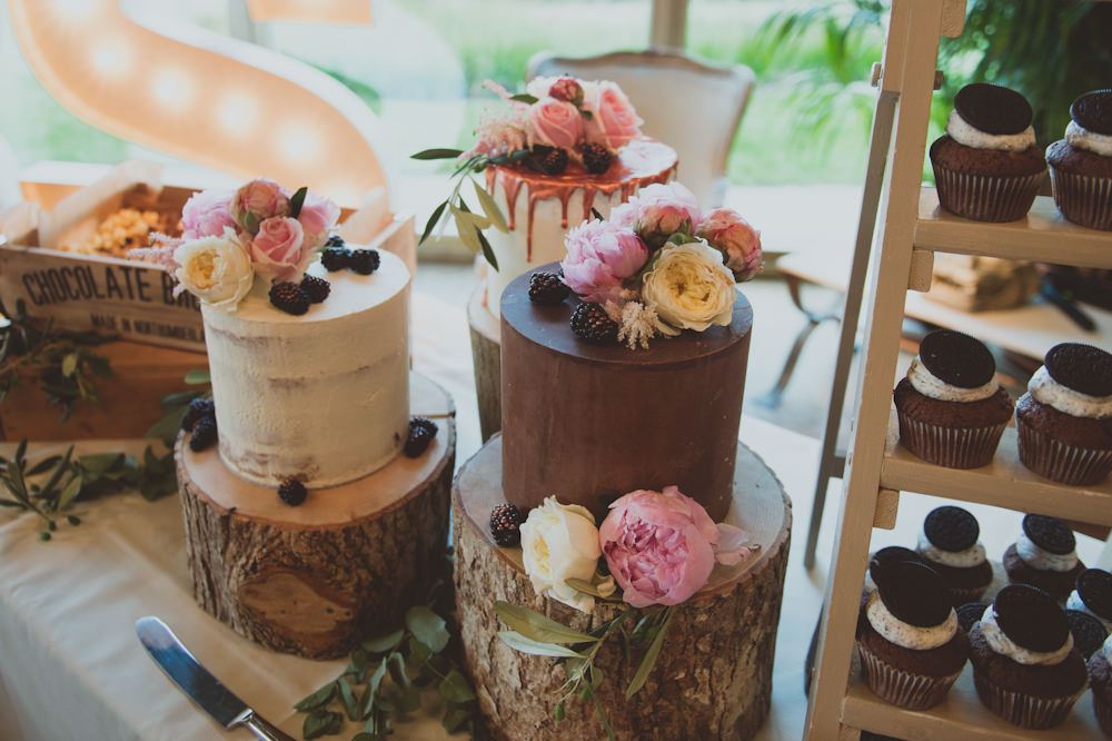 Dessert Table Cakes Logs Newton Hall Wedding Sasha Weddings