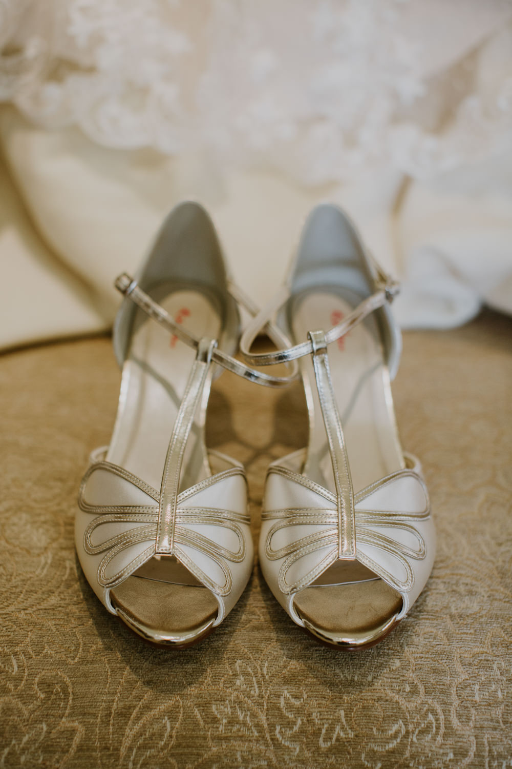 Shoes Bride Bridal T Bar Peep Toe Notley Abbey Wedding Alexandra Jane Photography