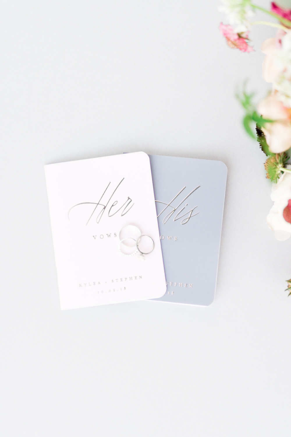 Vows Books Romantic Soft Elopement Wedding Las Vegas Kristen Joy Photography