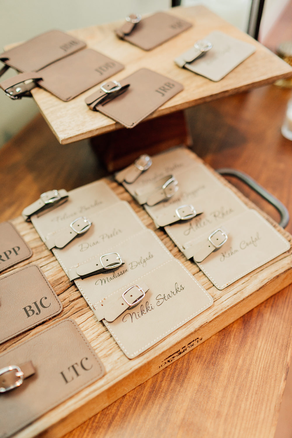 Luggage Tag Favours Romantic Soft Elopement Wedding Las Vegas Kristen Joy Photography
