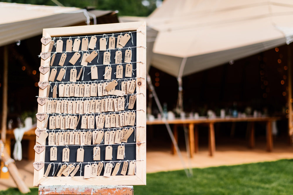 Table Plan Luggage Tag Frame Secret Garden Wymington Wedding Aaron Collett Photography