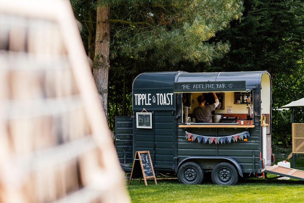 Horse Box Bar Bunting Secret Garden Wymington Wedding Aaron Collett Photography