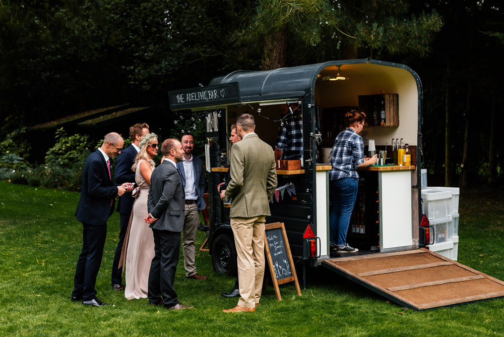 Horse Box Bar Secret Garden Wymington Wedding Aaron Collett Photography