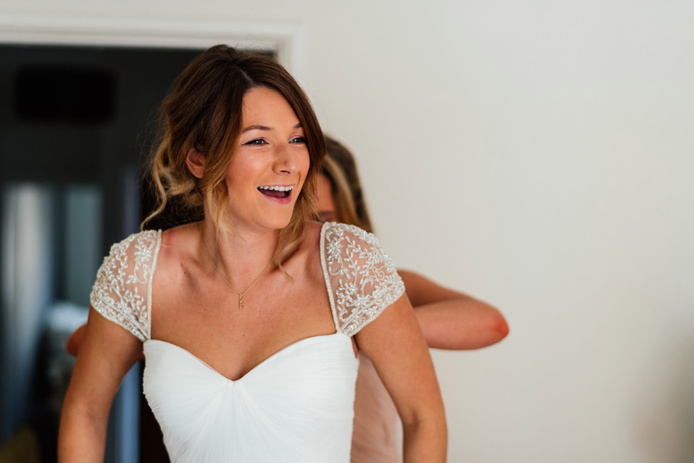 Bride Bridal Cap Sleeve Sweetheart Neckline Secret Garden Wymington Wedding Aaron Collett Photography