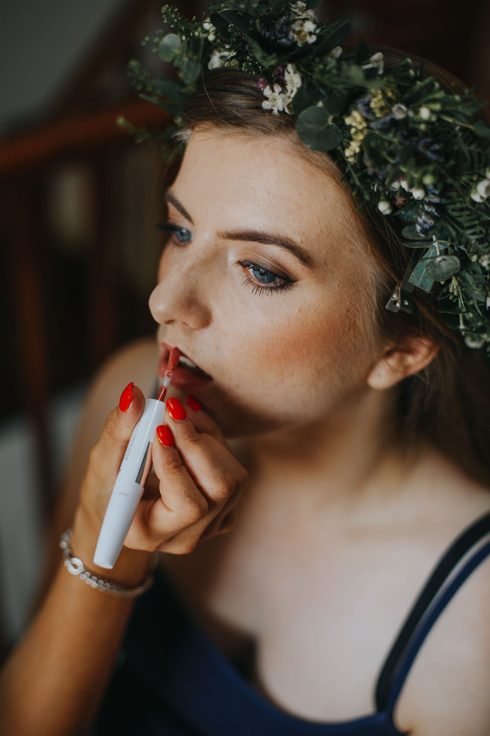 Bride Bridal Make Up Beauty Shiningford Manor Wedding Magda K Photography