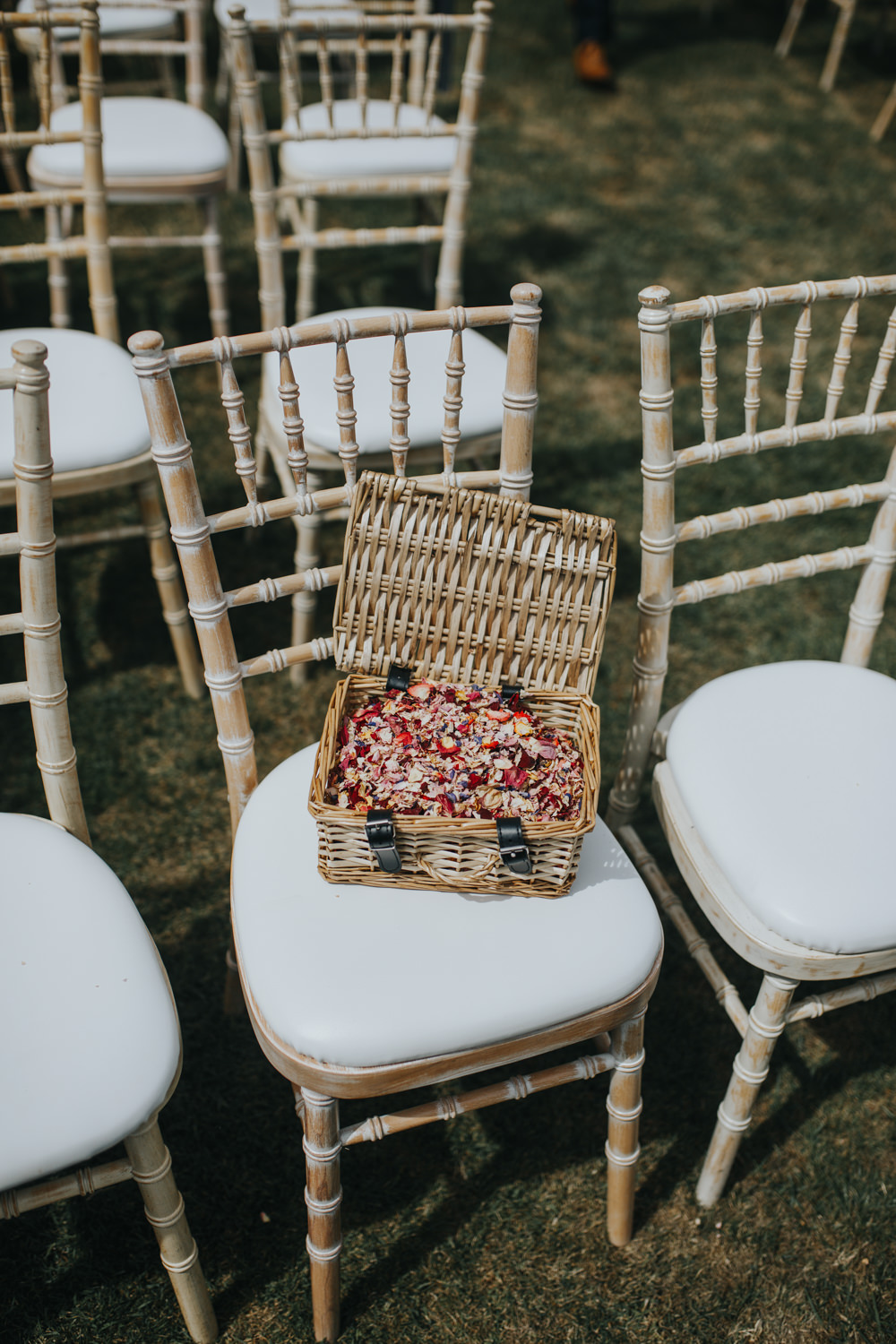 Confetti Basket Petals Shiningford Manor Wedding Magda K Photography