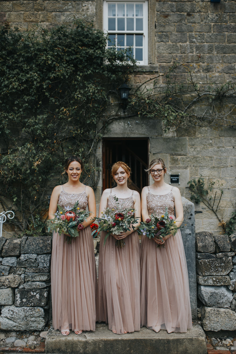 Bridesmaids Dress Dresses Long Maxi Sequin Pink Shiningford Manor Wedding Magda K Photography