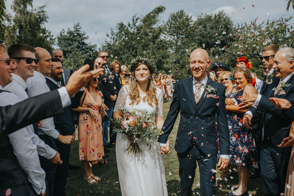 Confetti Throw Shiningford Manor Wedding Magda K Photography