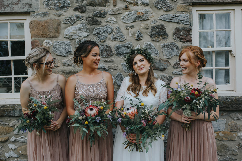 Bridesmaids Dress Dresses Long Maxi Sequin Pink Shiningford Manor Wedding Magda K Photography