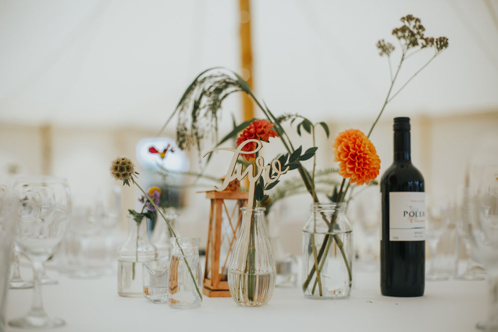 Table Flowers Decor Jars Shiningford Manor Wedding Magda K Photography
