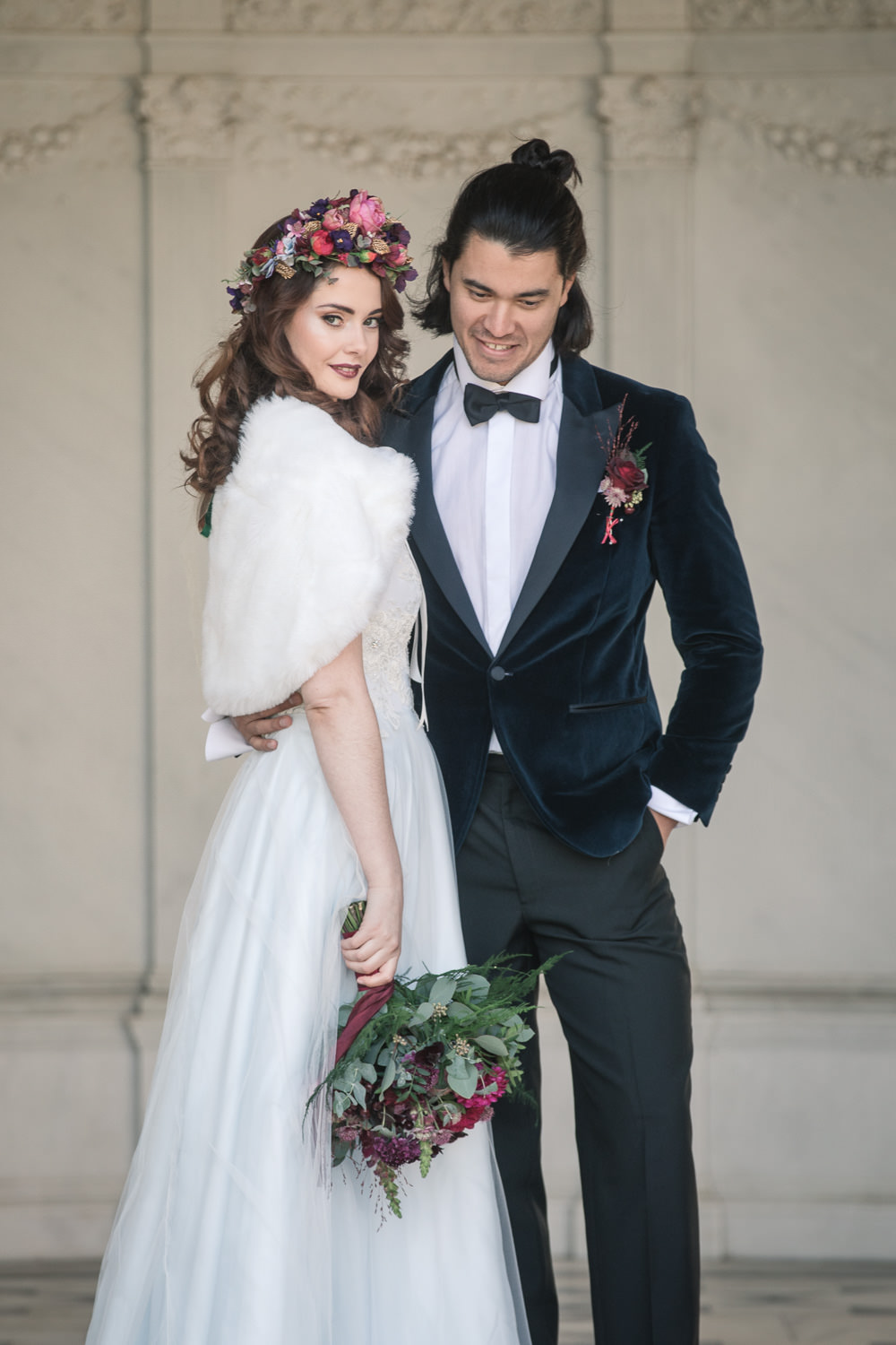 Winter Luxe Wedding Ideas Becky Harley Photography