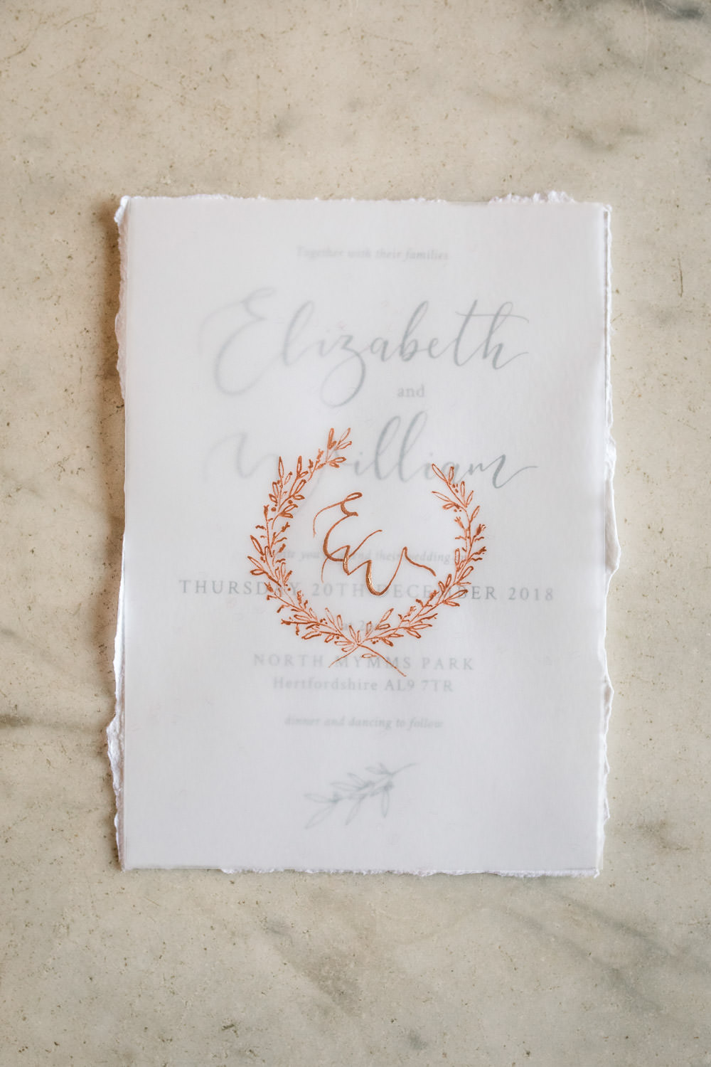 Stationery Invites Invitations Velvet Ribbon Calligraphy Glassine Gold Winter Luxe Wedding Ideas Becky Harley Photography
