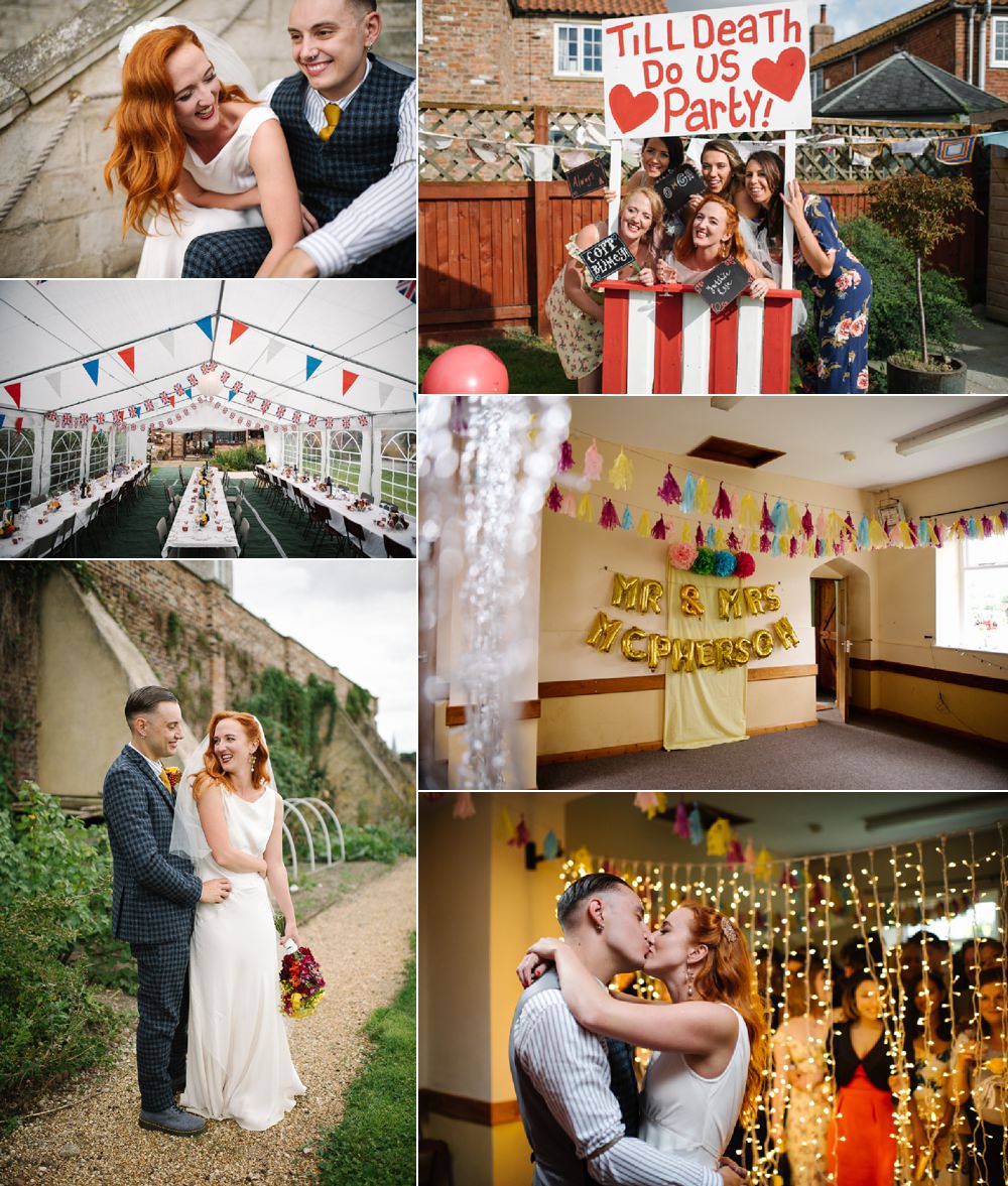 Homemade Street Party Back Garden Wedding Fox Moon Photography
