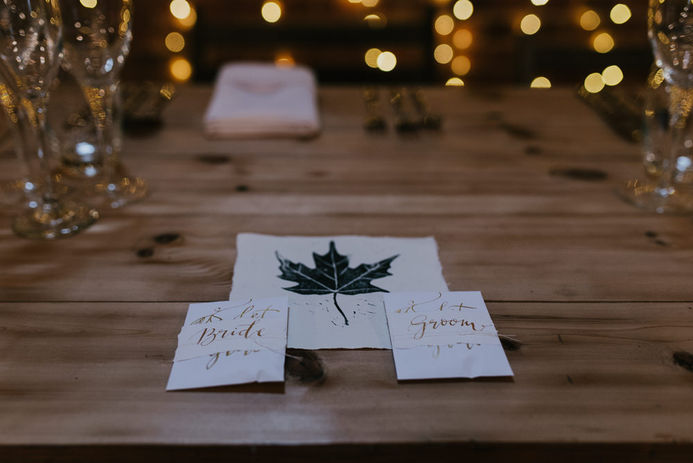 Botanical Leaf Stationery Invites Invitations Barford Park Barn Wedding Faye Green Photography