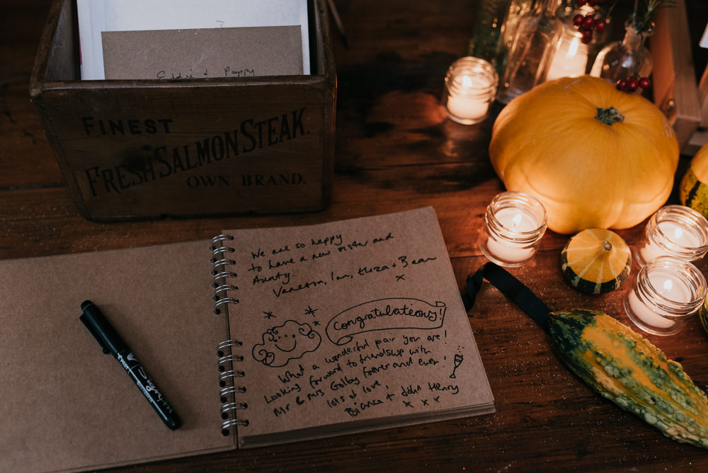 Guest Book Barford Park Barn Wedding Faye Green Photography