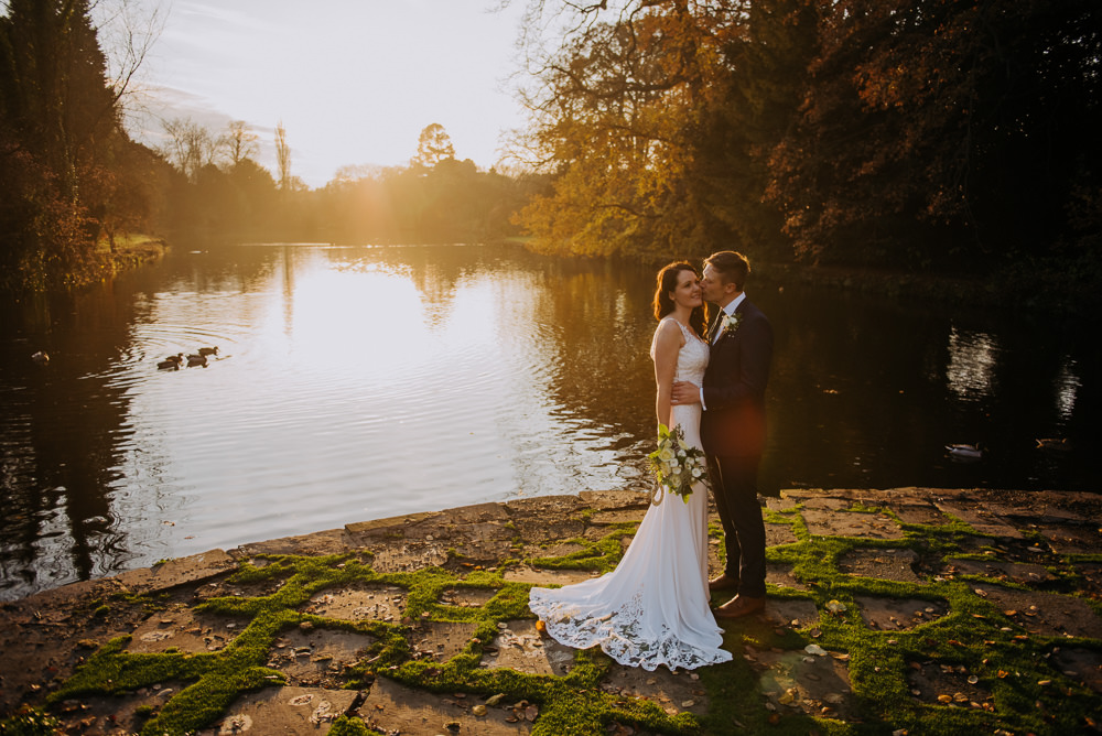 Bride Bridal Wed2B Dress Gown Sleeveless Embellishment Lace Groom Navy Barn Elsham Hall Wedding Wedding Kazooieloki Photography