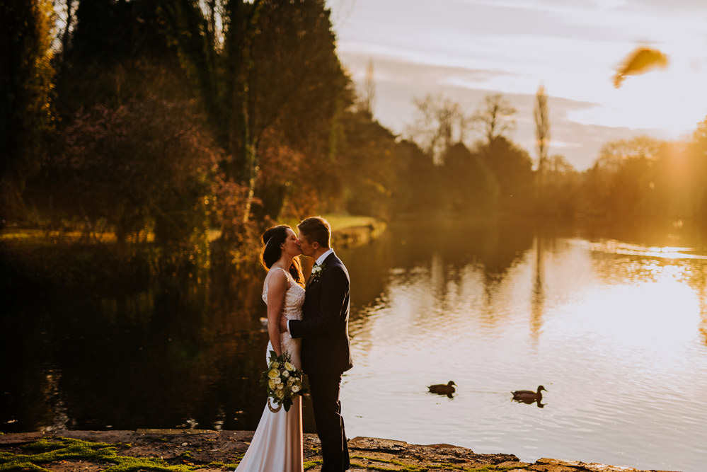 Bride Bridal Wed2B Dress Gown Sleeveless Embellishment Lace Groom Sunset Barn Elsham Hall Wedding Wedding Kazooieloki Photography
