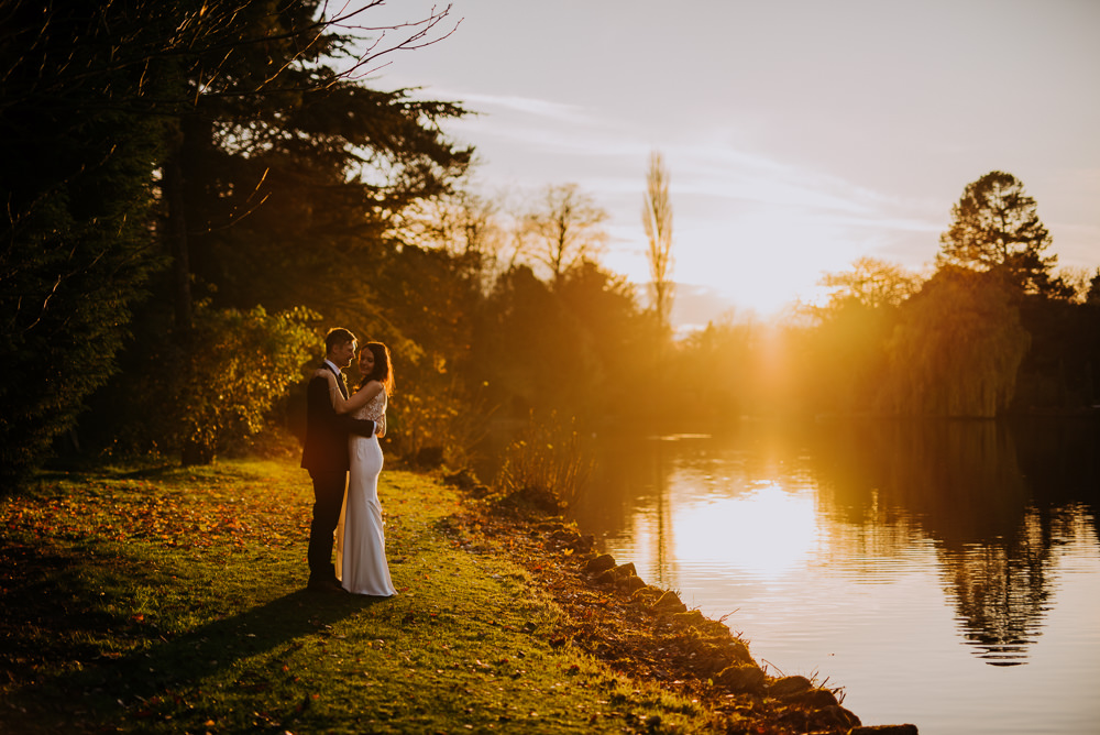 Bride Bridal Wed2B Dress Gown Sleeveless Embellishment Lace Groom Sunset Barn Elsham Hall Wedding Wedding Kazooieloki Photography