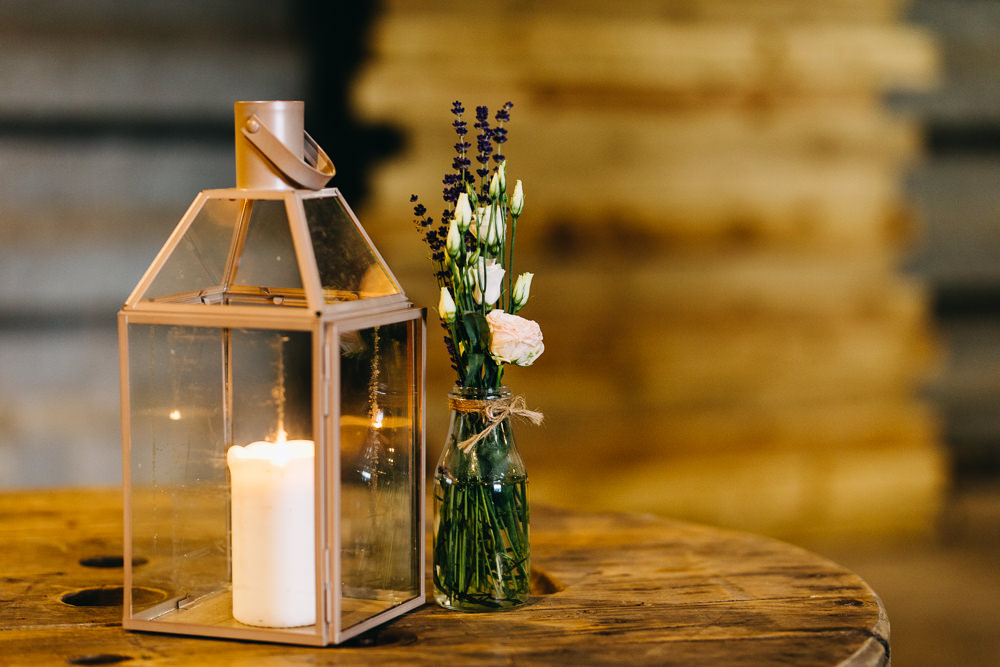 Lantern Candle Flowers Decor Bawdon Lodge Farm Wedding Hannah Hall Photography