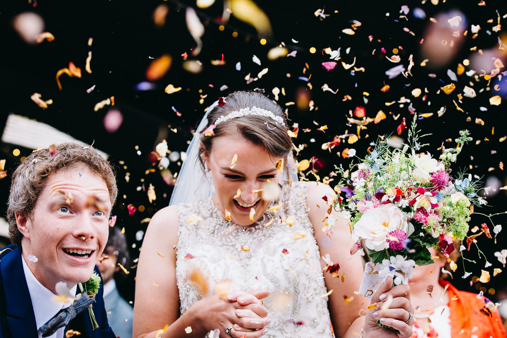 Confetti Petals Bawdon Lodge Farm Wedding Hannah Hall Photography