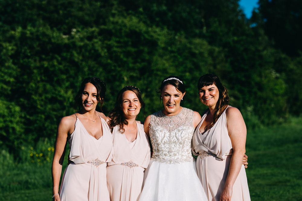 Pale Pink Bridesmaid Dress Dresses Bawdon Lodge Farm Wedding Hannah Hall Photography