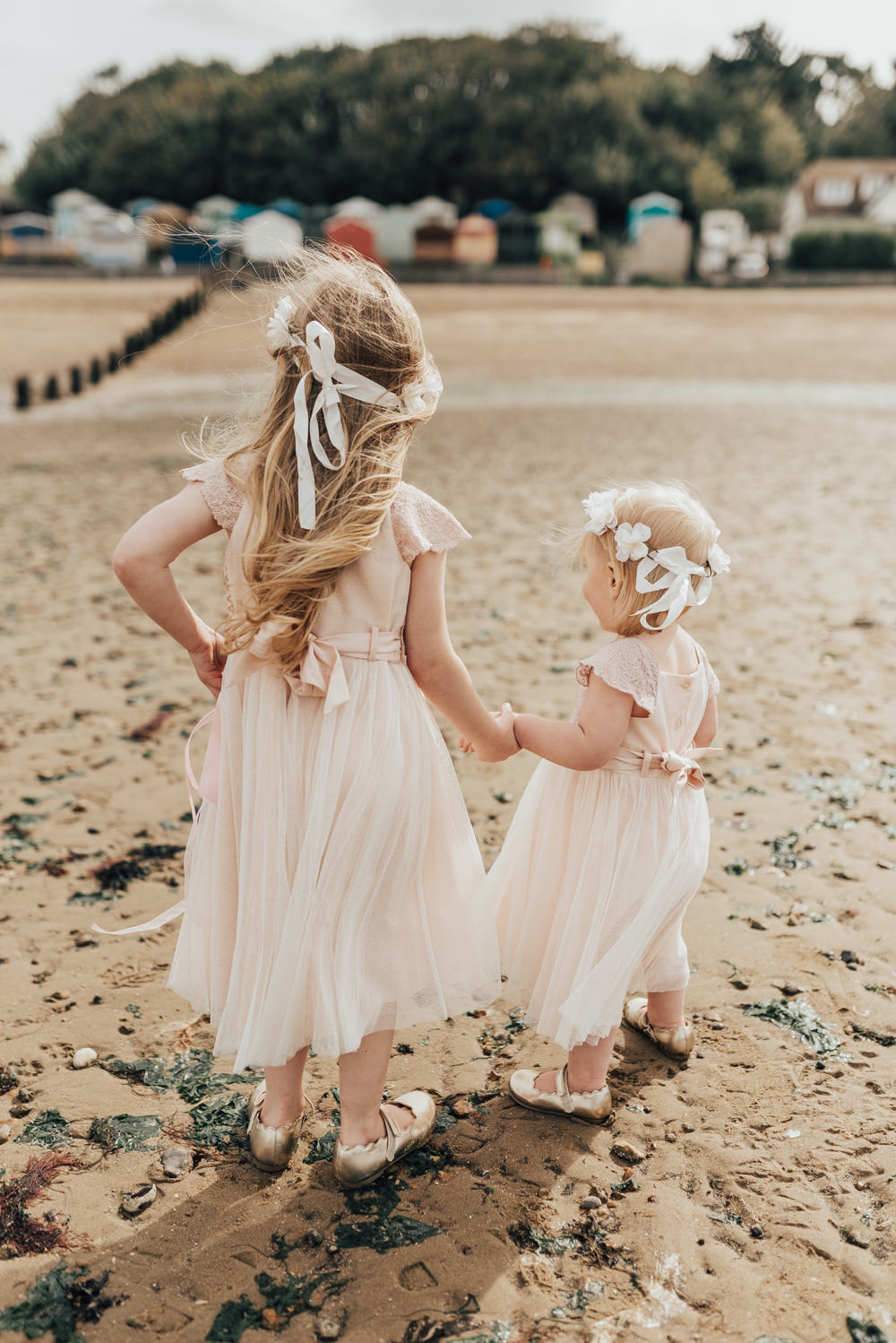 Flower Girl Flower Crown Floral Rose Halo Pink Dress Beacon House Wedding Elopement Rebecca Carpenter Photography