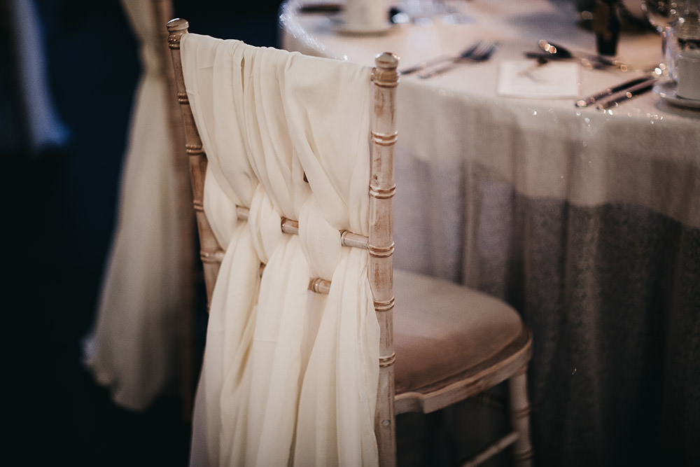 Voile Tulle Chair Back Braid Big Barn Wedding Ashley The Vedrines Photography