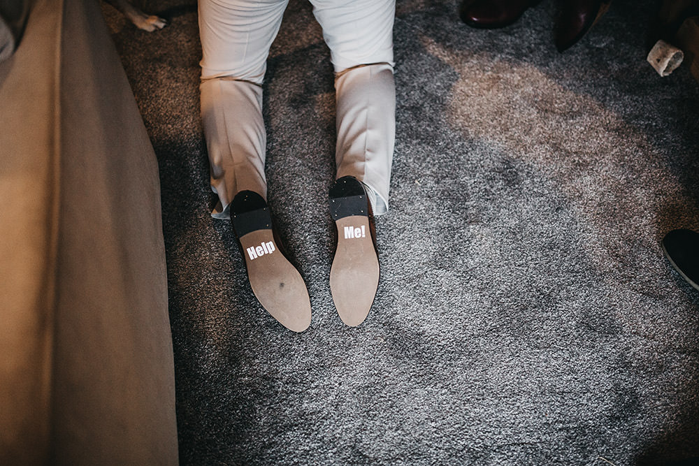 Help Me Groom Shoe Stickers Big Barn Wedding Ashley The Vedrines Photography