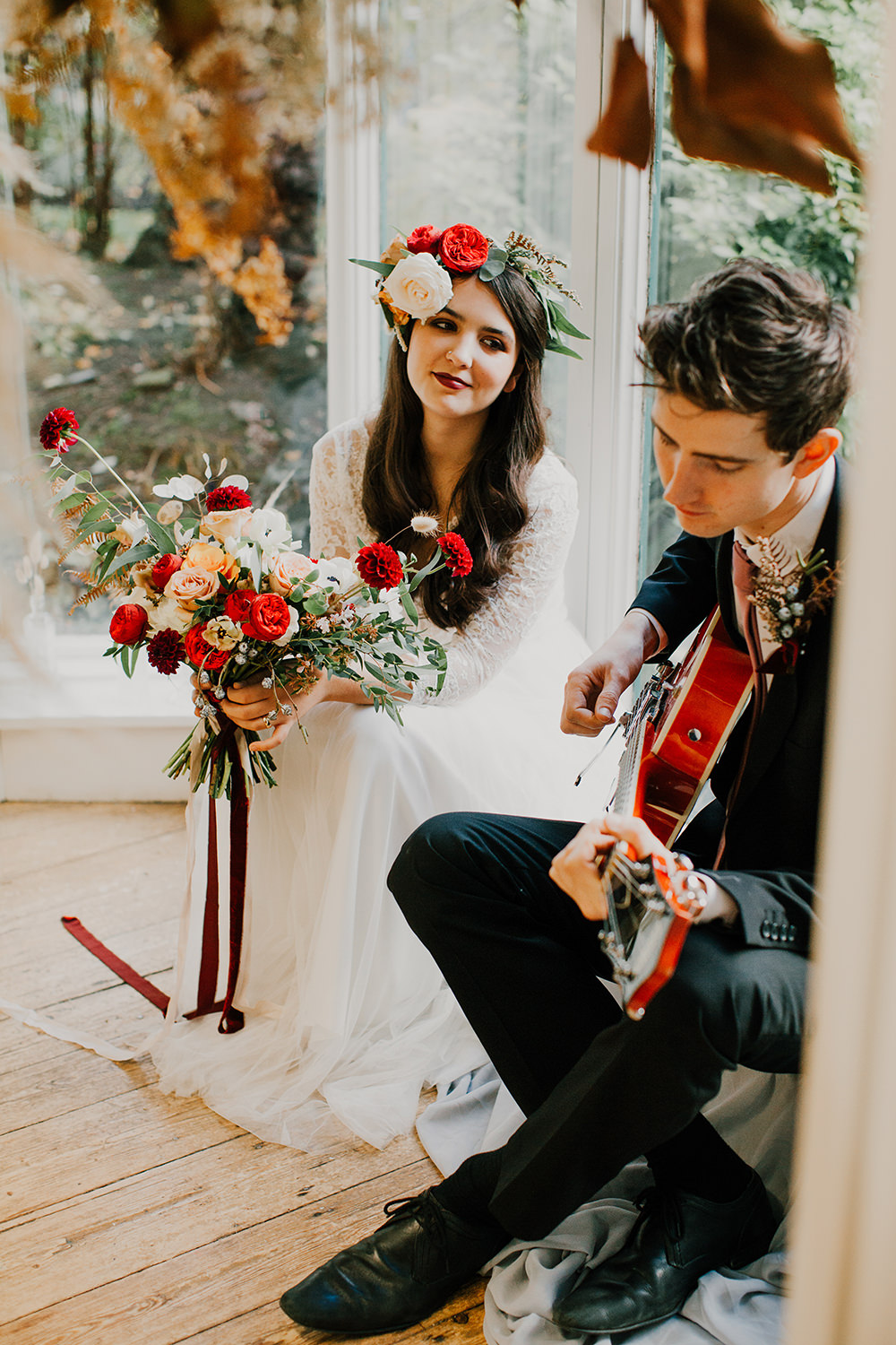 Bohemian Music Folk Wedding Ideas Gail Secker Photography