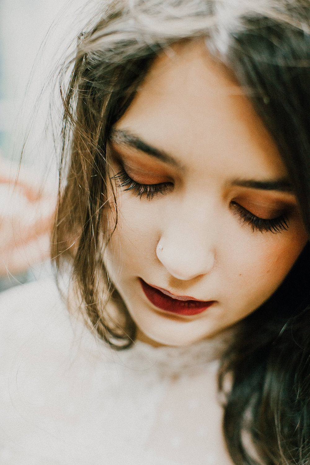 Bride Bridal Make Up Beauty Eyes Bohemian Music Folk Wedding Ideas Gail Secker Photography