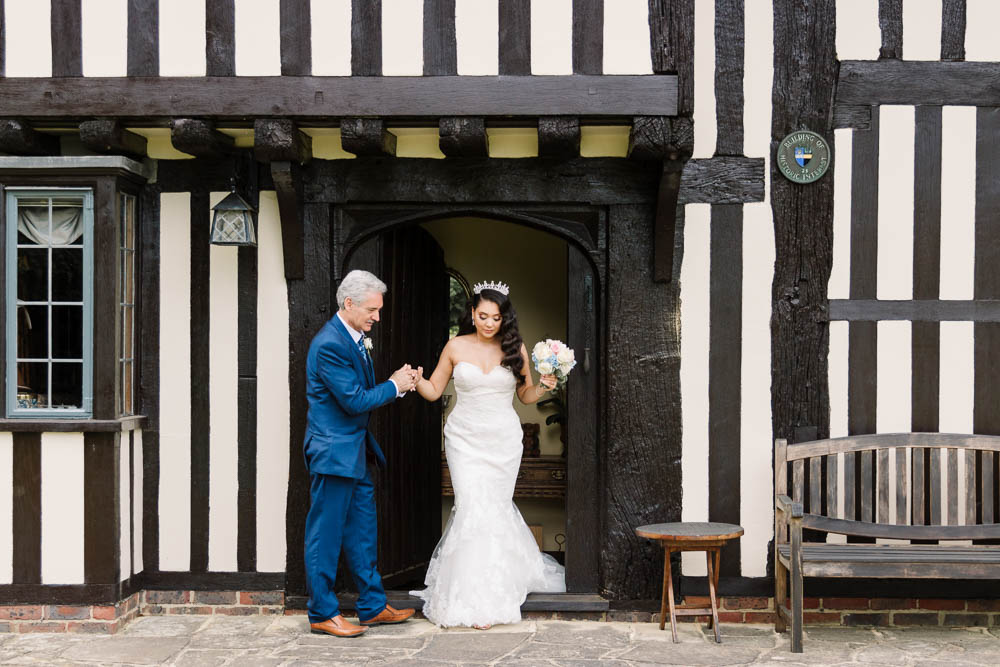 Bride Bridal Fishtail Dress Gown Fit & Flare Tiara Blue Suit Veil Bouquet Rose Hydrangea Brewerstreet Farmhouse Wedding Danielle Smith Photography