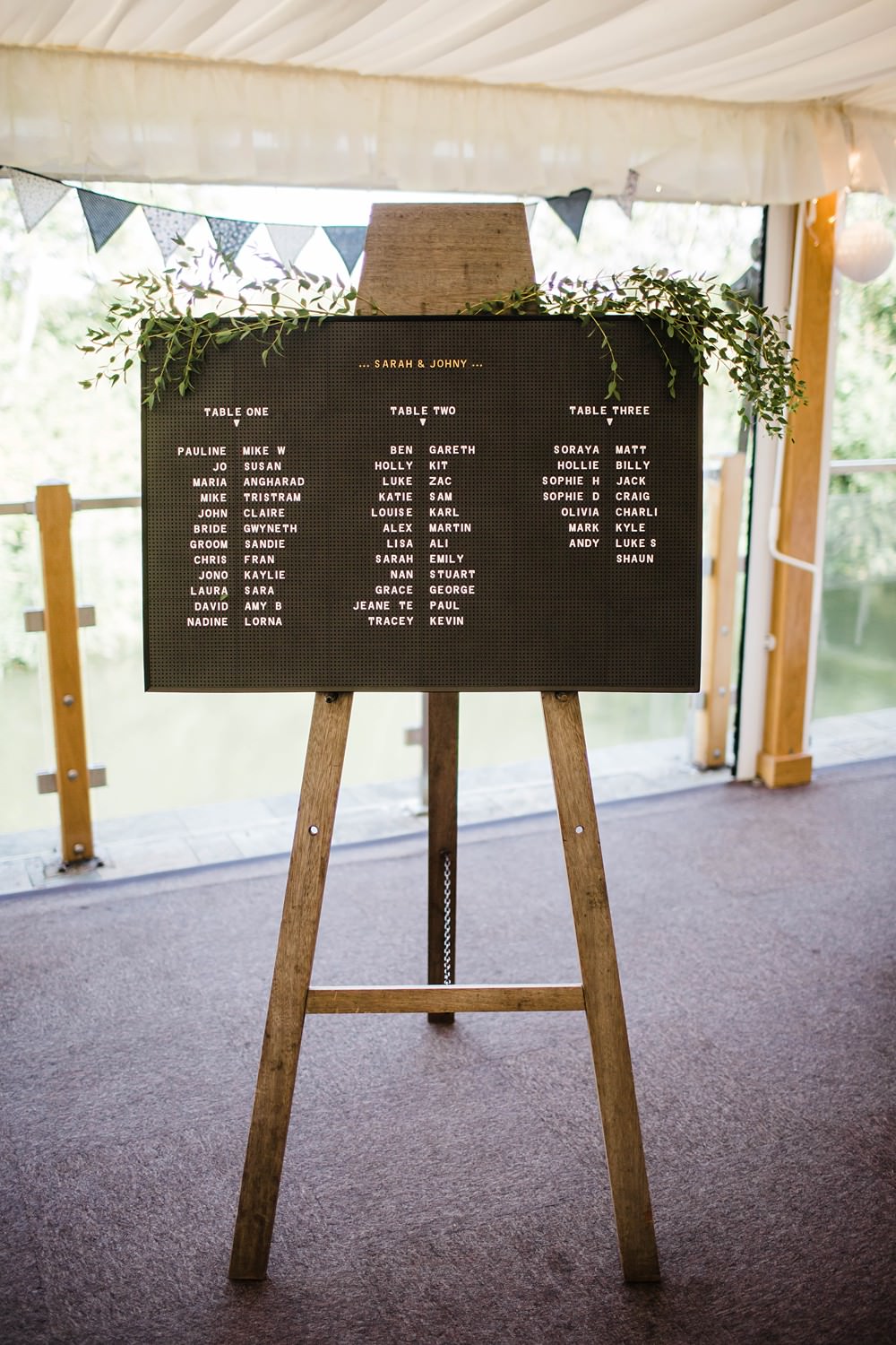 Peg Board Seating Plan Table Chart Cherwell Boathouse Wedding Claudia Rose Carter Photography