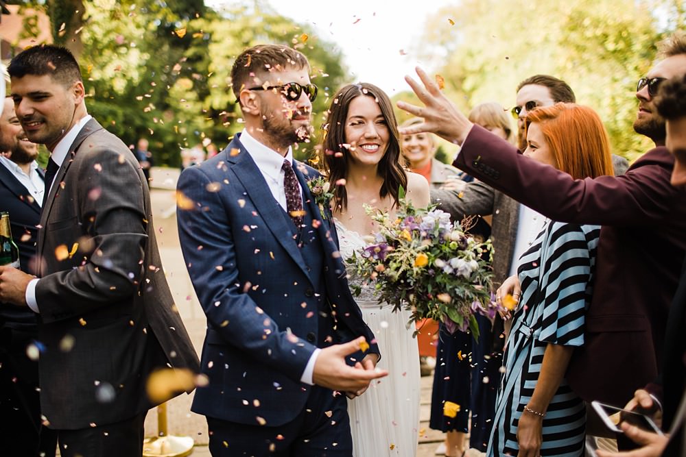 Confetti Throw Cherwell Boathouse Wedding Claudia Rose Carter Photography