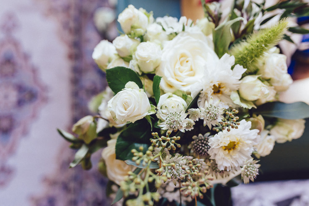 Bouquet Flowers Bride Bridal White Greenery Rose Clapton Country Club Wedding Curious Rose Photography