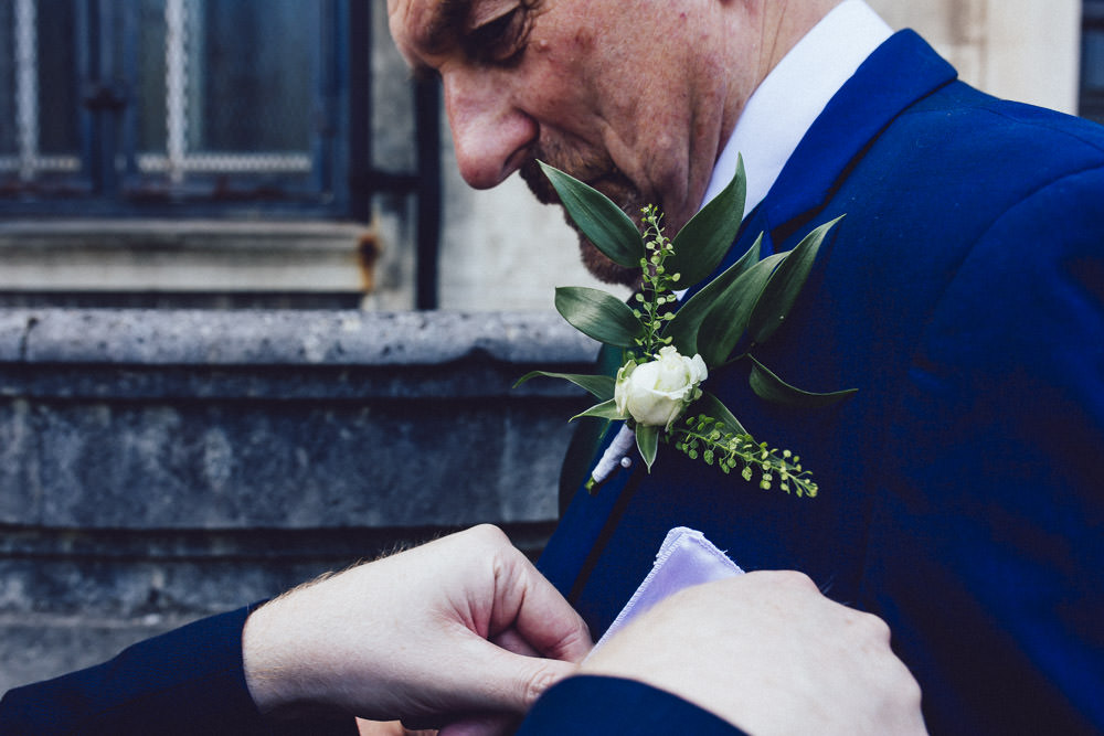Groom Groomsmen Buttonhole Leaves Greenery Leaf Clapton Country Club Wedding Curious Rose Photography