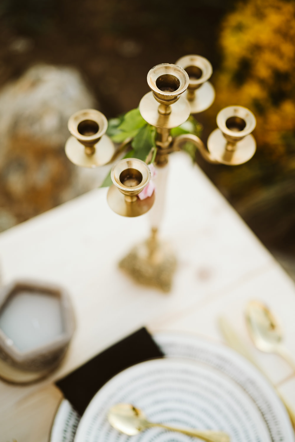 Candlestick Table Decor Clifftop Portugal Wedding Ideas John Barwood Photography
