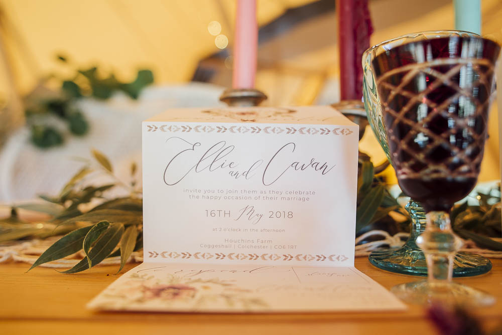 Colourful Pretty Floral Tipi Boho Wedding Ideas Purple Pear Tree Photography