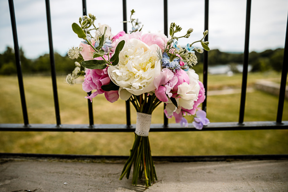 Bouquet Flowers Bride Bridal Pink Cream Peony Peonies Coniston Hotel Wedding Hayley Baxter Photography