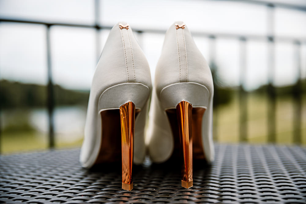 Shoes Heels Bride Bridal Copper Rose Gold Coniston Hotel Wedding Hayley Baxter Photography