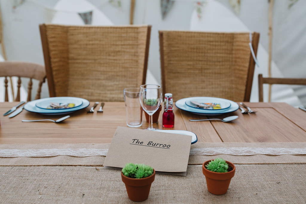 Hessian Burlap Decor Kraft Brown Paper Table Name Eco Friendly Wedding The Stag and the Doe