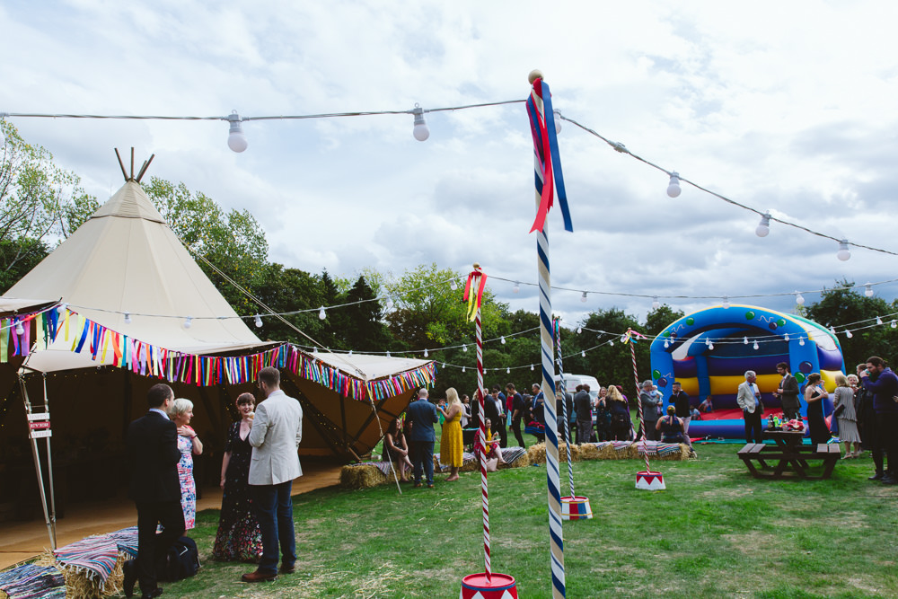 Tipi Tent Festival Festoon Lights Enchanted Garden Events Wedding Sharon Cooper Photography