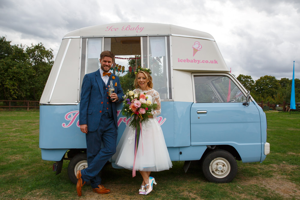 Vintage Ice Cream Van Truck Enchanted Garden Events Wedding Sharon Cooper Photography