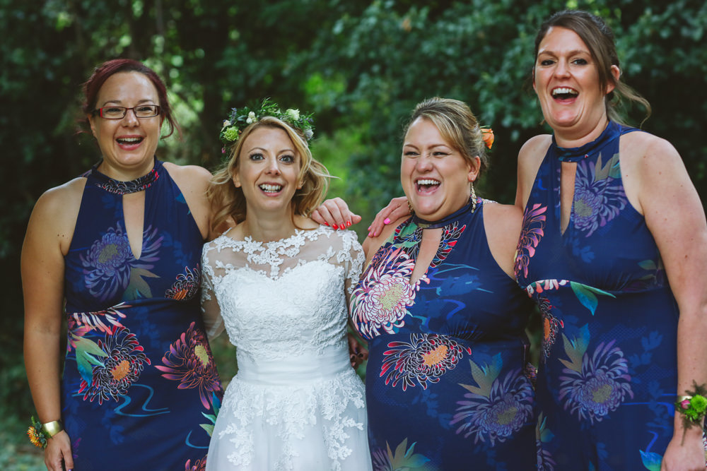 Bridesmaids Dress Dress Blue Print Enchanted Garden Events Wedding Sharon Cooper Photography