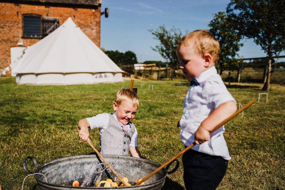Hook A Duck Fete Game Godwick Hall Wedding Rob Dodsworth Photography