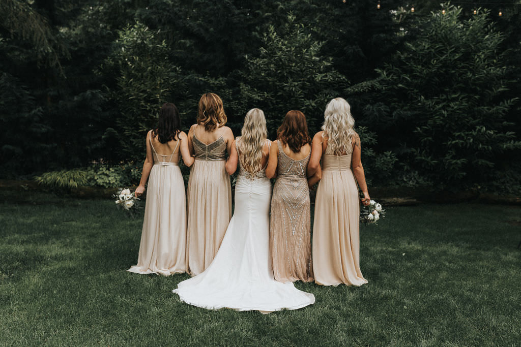 Bridesmaids Dress Dresses Blush Long Maxi Greenhouse Garden Washington Wedding Beginning and End Photography