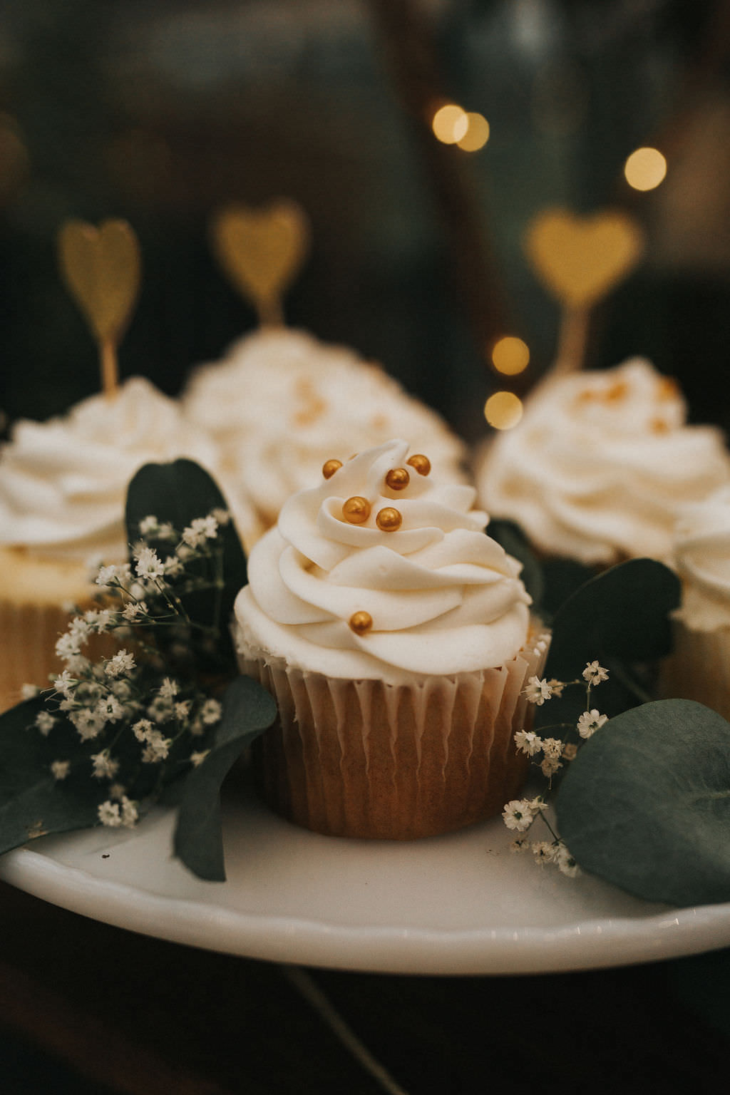 Cupcakes Dessert Greenhouse Garden Washington Wedding Beginning and End Photography